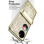 Mechanical Legend Series för Huawei P50 Pocket Galvaniserat Skal Hängslet Stöd PC Skal