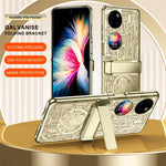 Mechanical Legend Series för Huawei P50 Pocket Galvaniserat Skal Hängslet Stöd PC Skal