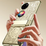 Mechanical Legend Series för Huawei P50 Pocket Galvaniserat Skal Hängslet Stöd PC Skal