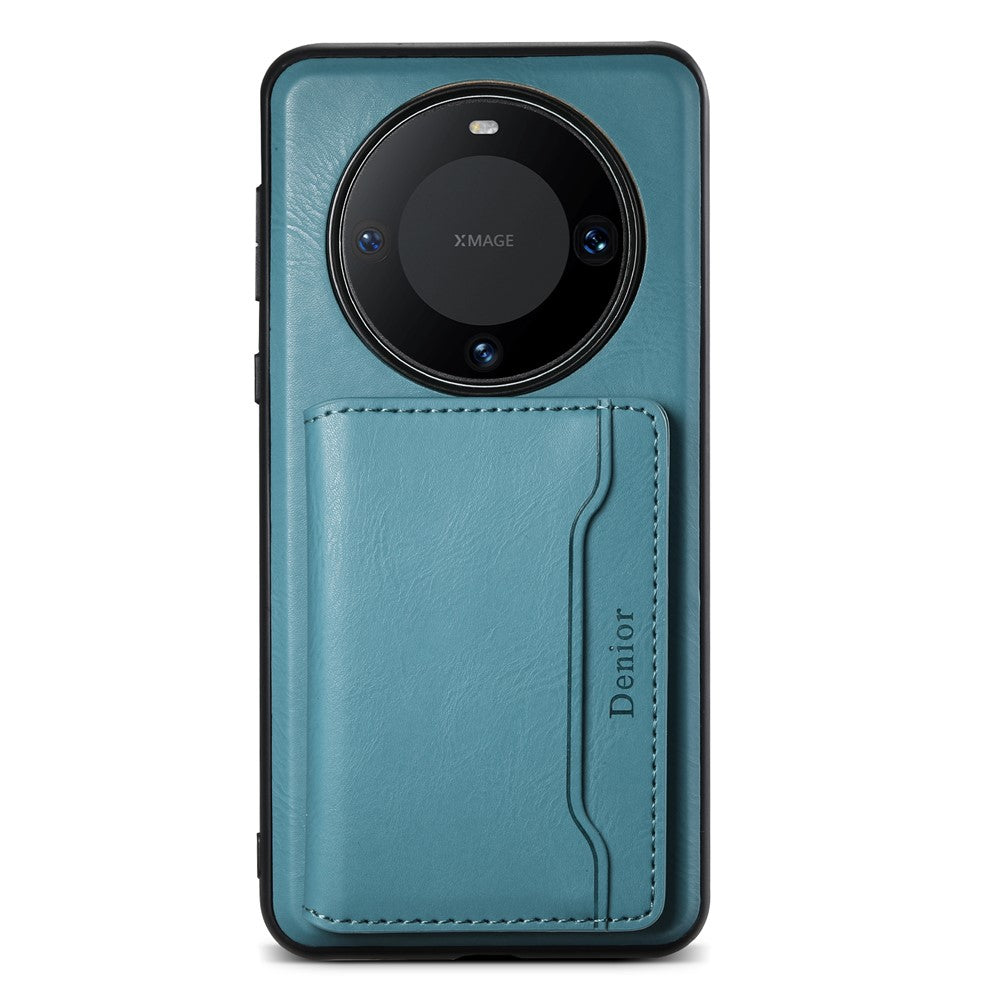 DENIOR For Huawei Mate 60 Magnetic Case Card Holder Kickstand Phone Purse Cover