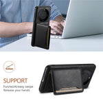 DENIOR For Huawei Mate 60 Pro / Mate 60 Pro+ Magnetic Case Detachable Card Bag Phone Cover