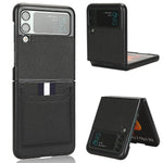 Til Samsung Galaxy Z Flip3 5G Etui PU Læder Kort holder Telefon Bagcover