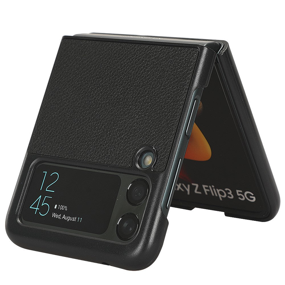 Til Samsung Galaxy Z Flip3 5G Etui PU Læder Kort holder Telefon Bagcover