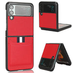 Til Samsung Galaxy Z Flip3 5G Etui PU Læder Kort holder Telefon Bagcover