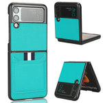 Til Samsung Galaxy Z Flip3 5G Etui PU Læder Kort holder Telefon Bagcover