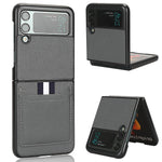 Til Samsung Galaxy Z Flip3 5G Etui PU Læder Kort holder Telefon Bagcover