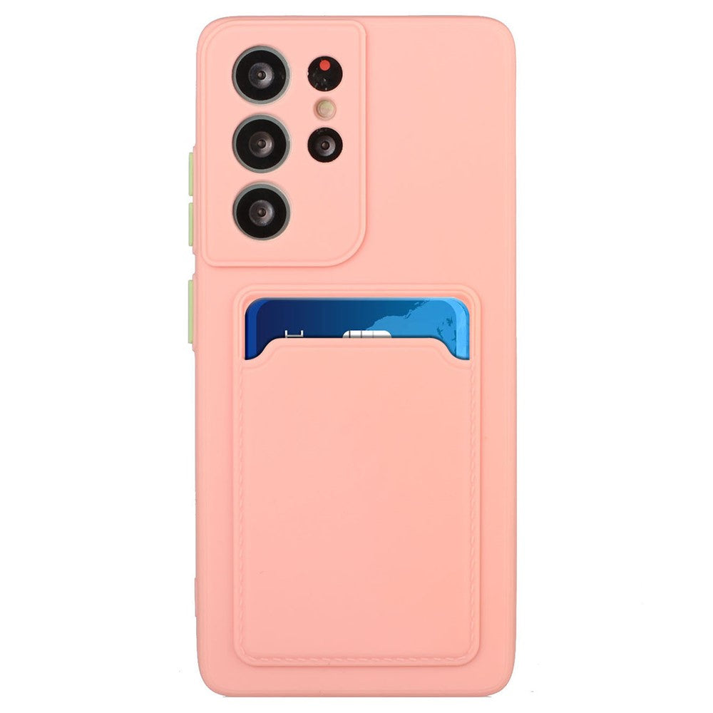 For Samsung Galaxy S24 Ultra TPU Case Card Slot Matte Phone Cover