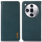 KHAZNEH For Oppo Find X7 5G Case Genuine Cow Leather+TPU Phone Wallet Cover