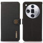 KHAZNEH For Oppo Find X7 Pro / Find X7 Ultra Genuine Cow Leather Phone Case RFID Blocking