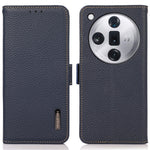 KHAZNEH For Oppo Find X7 5G Case Genuine Cow Leather+TPU Litchi Texture Phone Cover