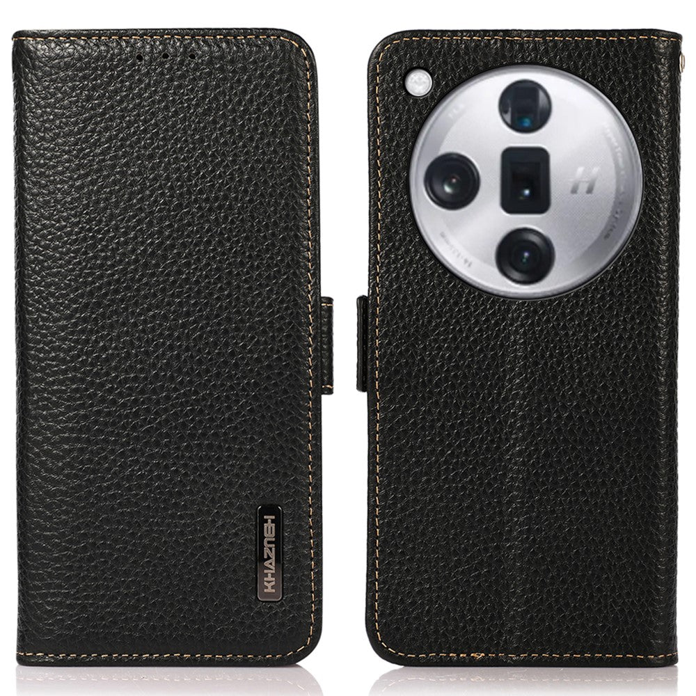 KHAZNEH For Oppo Find X7 Ultra / Find X7 Pro Case Genuine Cow Leather Scratch-proof Phone Cover