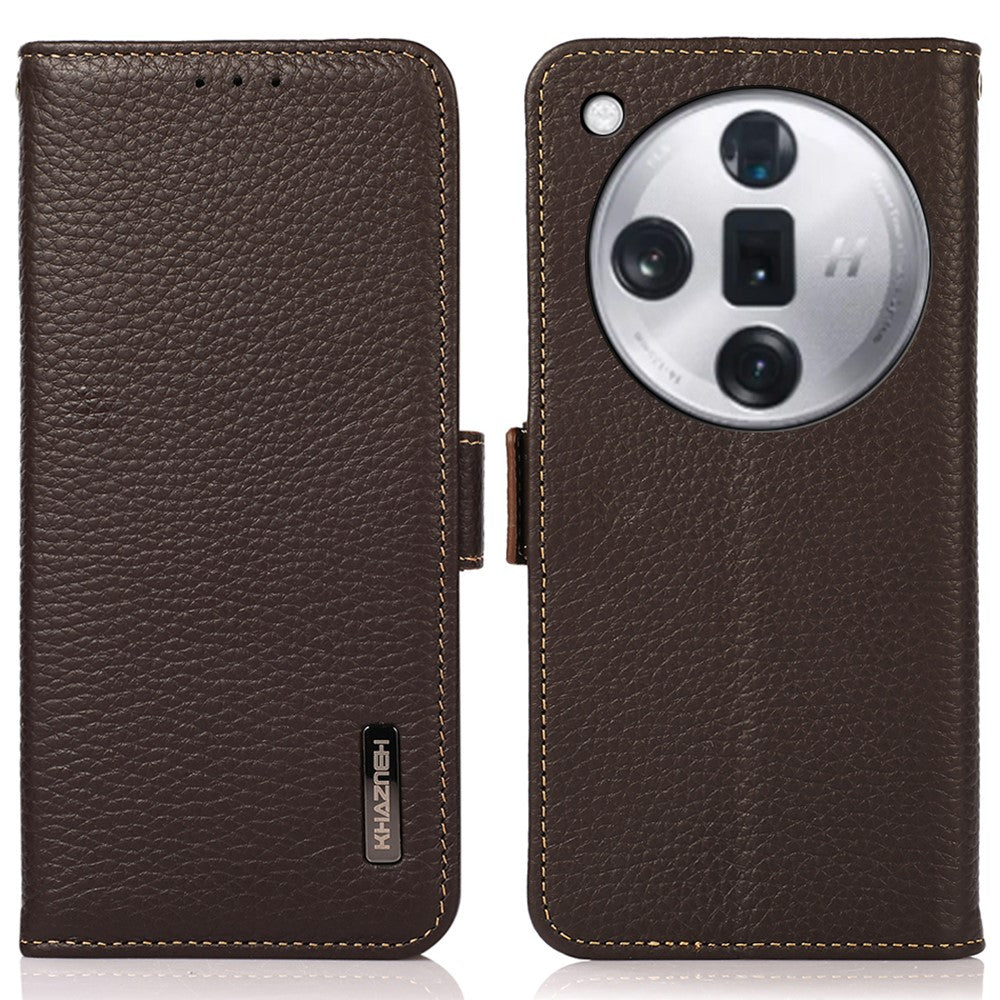 KHAZNEH For Oppo Find X7 Ultra / Find X7 Pro Case Genuine Cow Leather Scratch-proof Phone Cover