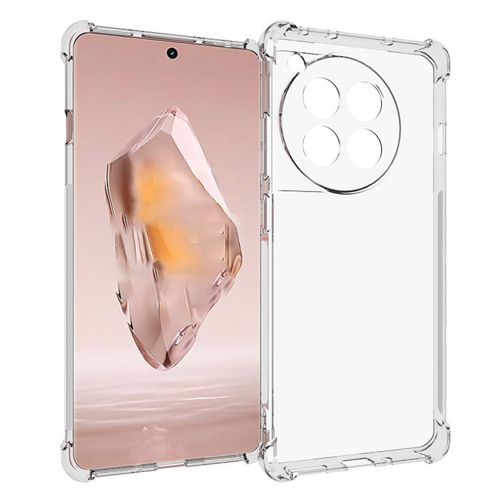 OnePlus Ace 3 5G / 12R 5G TPU-skal Förstärkta hörn Genomskinligt bakstycke