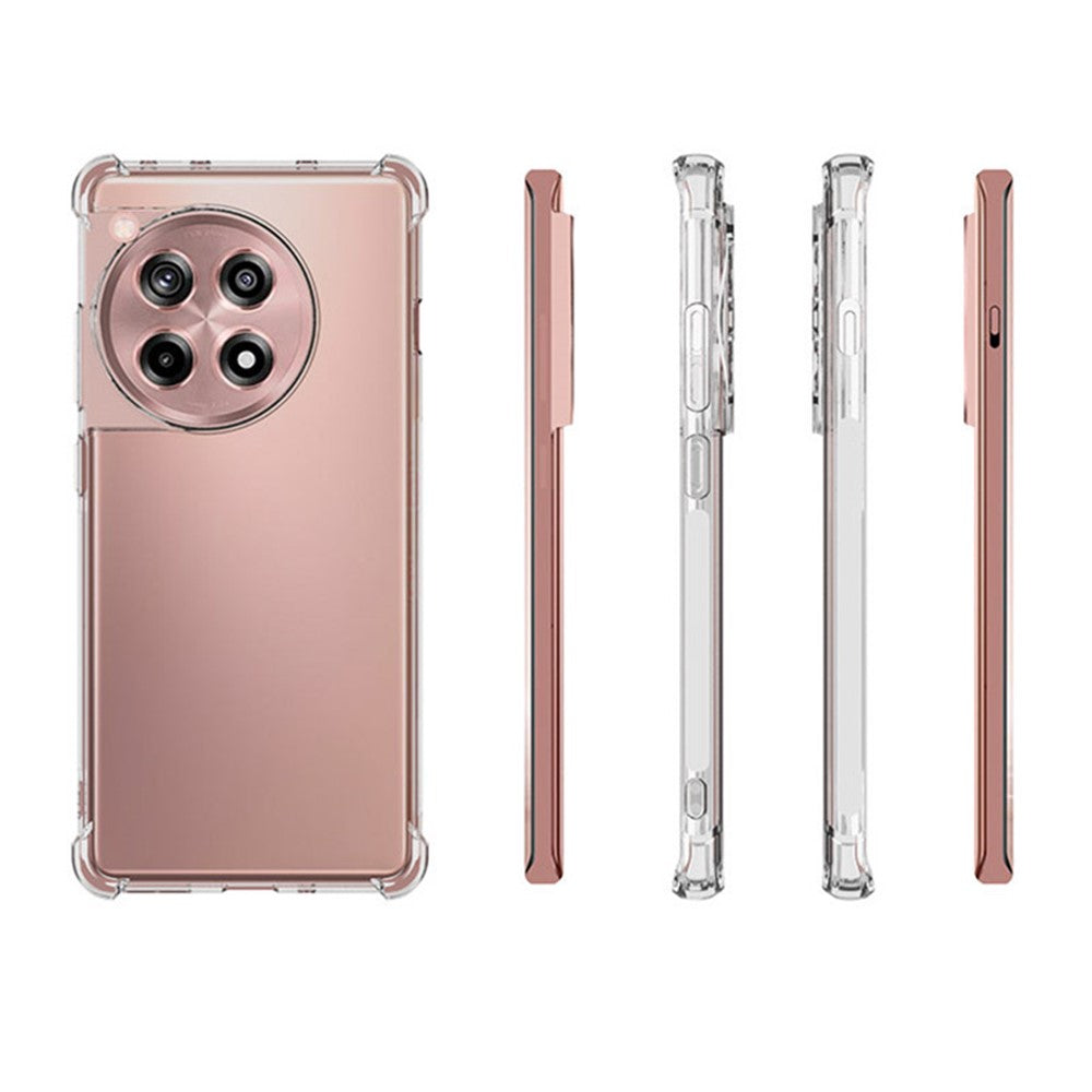 OnePlus Ace 3 5G / 12R 5G TPU-skal Förstärkta hörn Genomskinligt bakstycke
