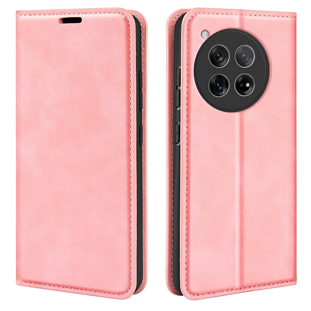 Til OnePlus 12 5G PU læder skin-touch cover pungetui mobiltelefon cover