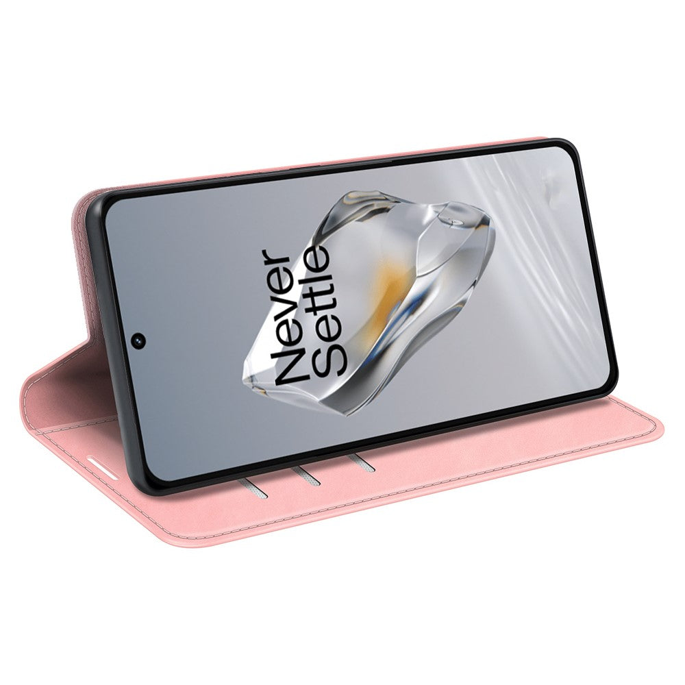 For OnePlus 12 5G PU Leather Skin-touch Case Wallet Flip Phone Cover