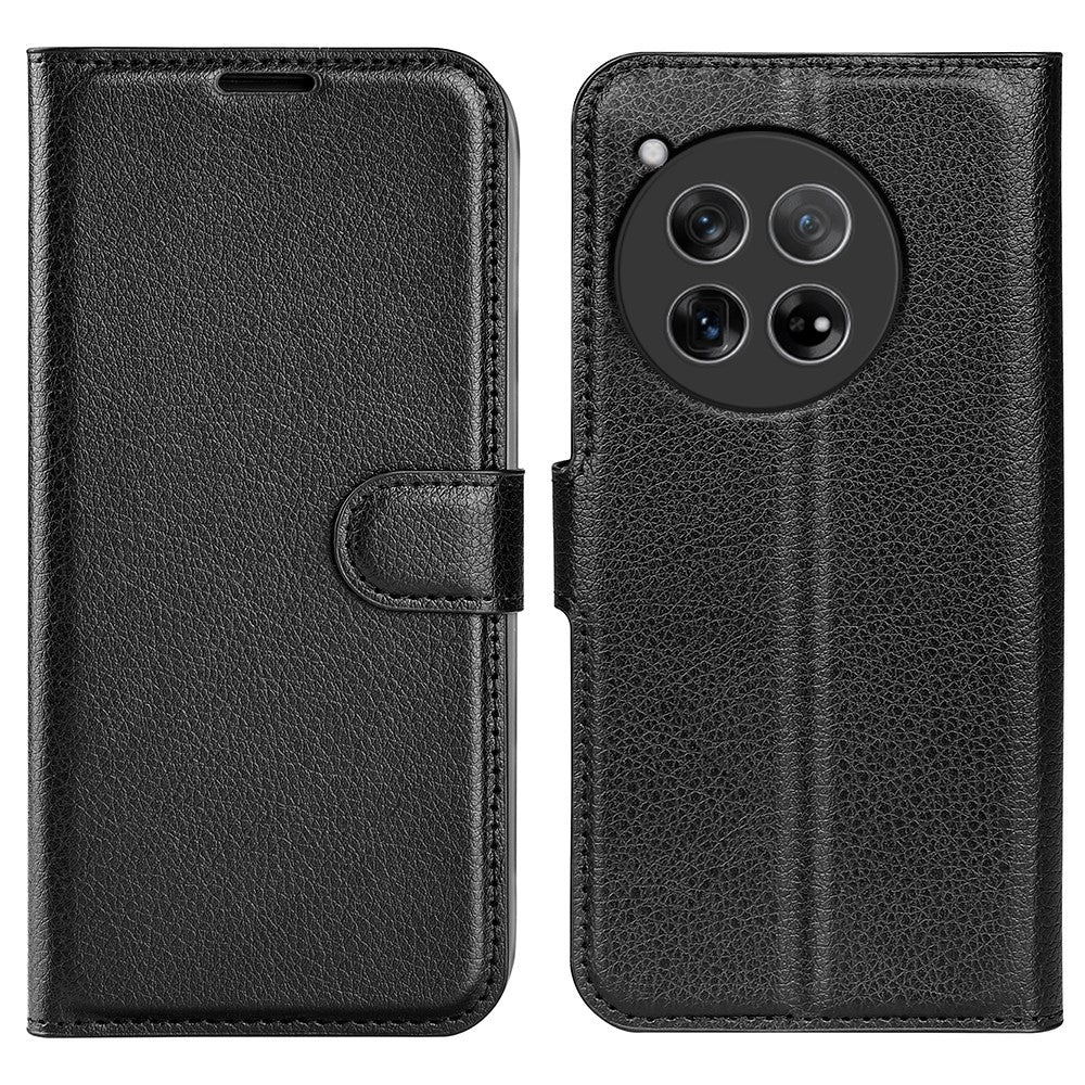 OnePlus 12 5G mobilskal Flip Plånbok Stötsäkert PU Läder Stativfodral