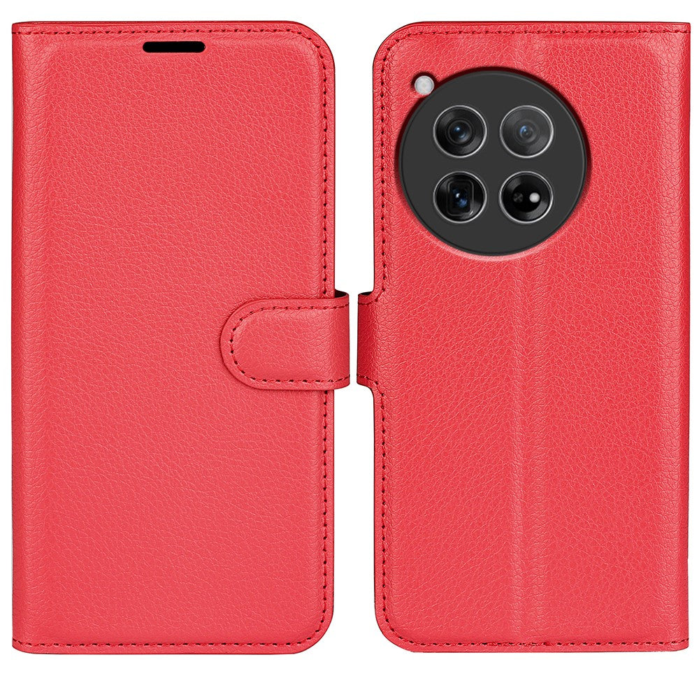 OnePlus 12 5G mobilskal Flip Plånbok Stötsäkert PU Läder Stativfodral