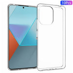 10 st/förpackning för Xiaomi Redmi 13C 4G / 13C 5G / 13R 5G / Poco C65 4G / Poco M6 5G TPU-skal vattenstämpelfritt mobilfodral