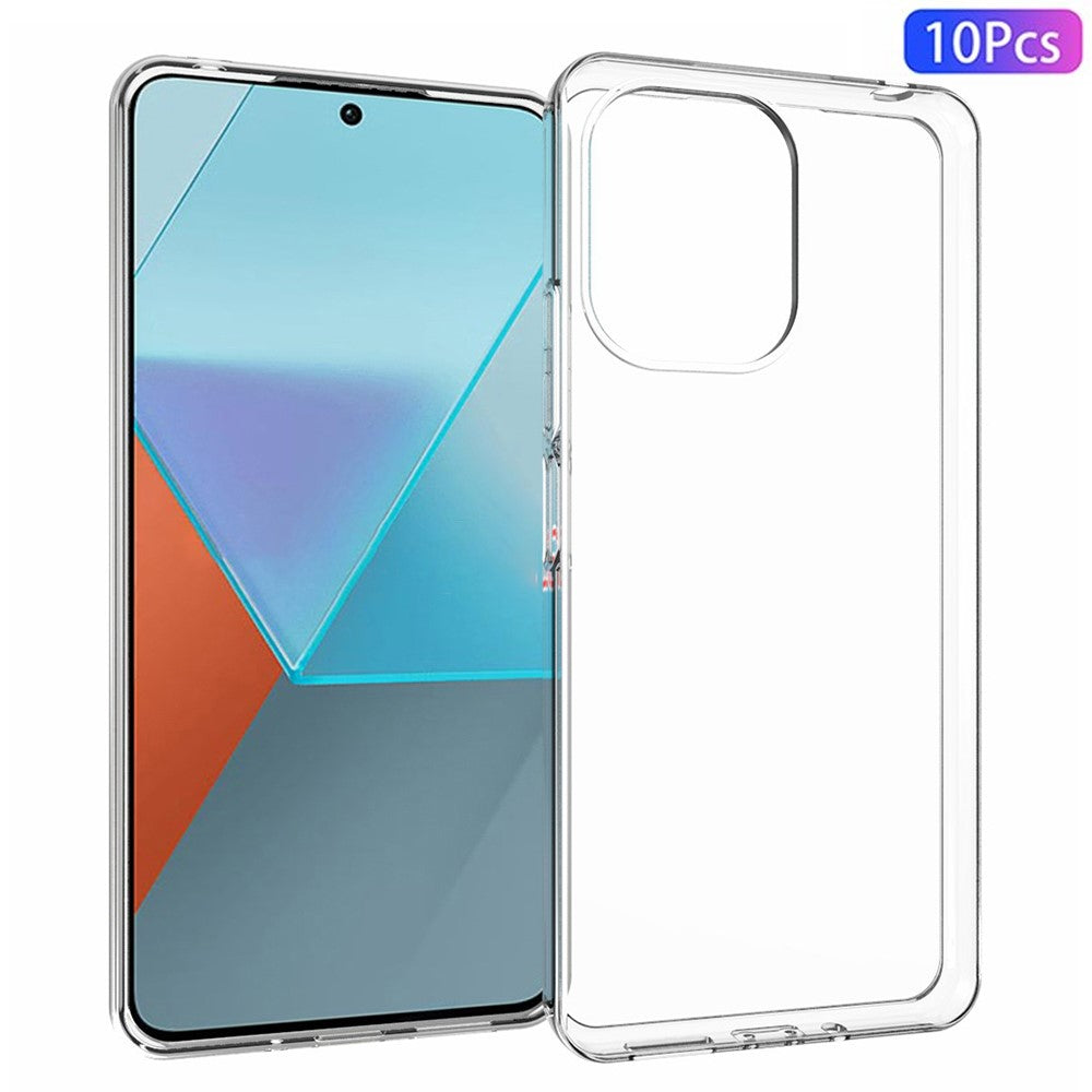 10 st/förpackning för Xiaomi Redmi 13C 4G / 13C 5G / 13R 5G / Poco C65 4G / Poco M6 5G TPU-skal vattenstämpelfritt mobilfodral