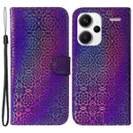 Läderfodral för Xiaomi Redmi Note 13 Pro+ 5G, bländande blommigt mobilfodral