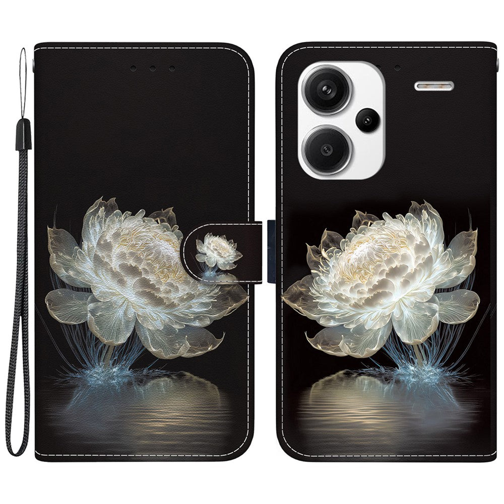 Xiaomi Redmi Note 13 Pro+ 5G mobilskal Mönstertryck Fodral Stativ Handledsrem