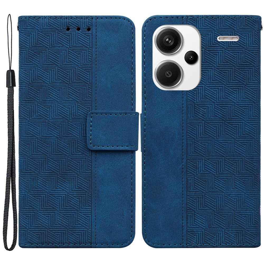 For Xiaomi Redmi Note 13 Pro+ 5G Wallet Case Geometry Pattern PU Leather Phone Cover