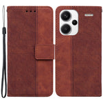 For Xiaomi Redmi Note 13 Pro+ 5G Wallet Case Geometry Pattern PU Leather Phone Cover