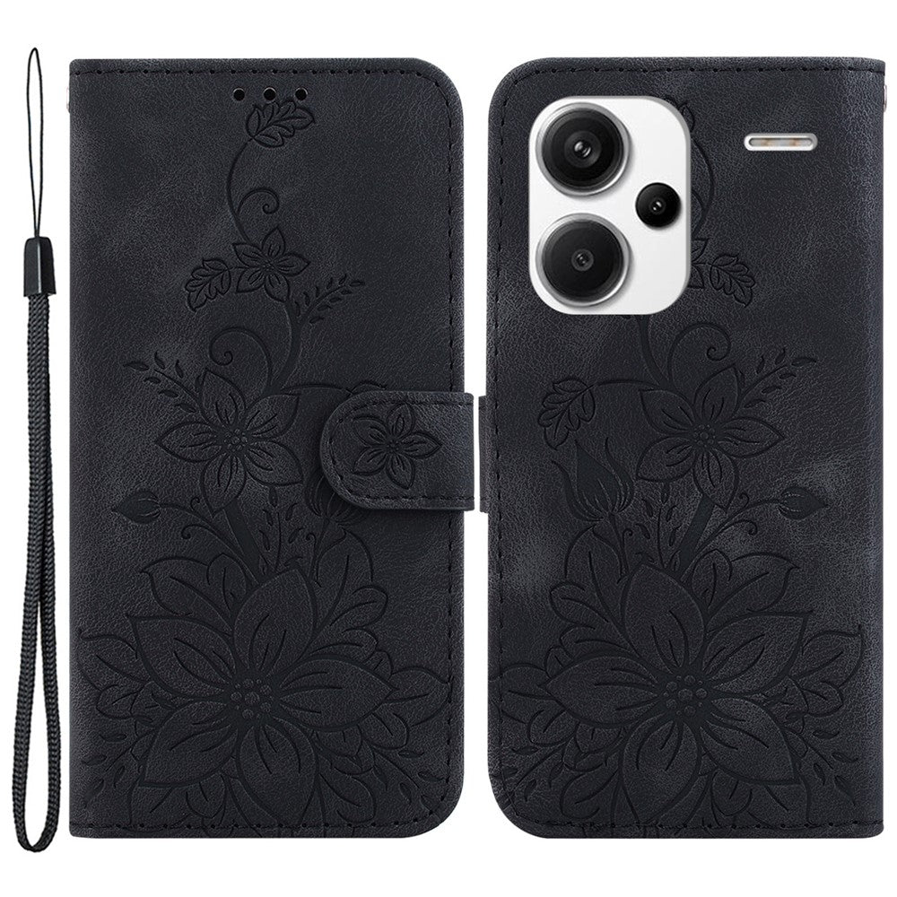 For Xiaomi Redmi Note 13 Pro+ 5G Wallet Case Flower Magnetic Leather Folio Phone Cover