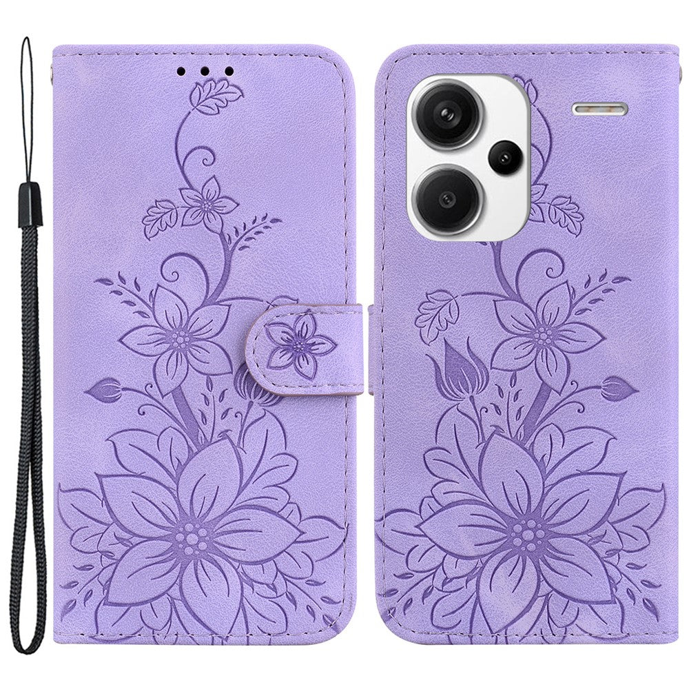 For Xiaomi Redmi Note 13 Pro+ 5G Wallet Case Flower Magnetic Leather Folio Phone Cover