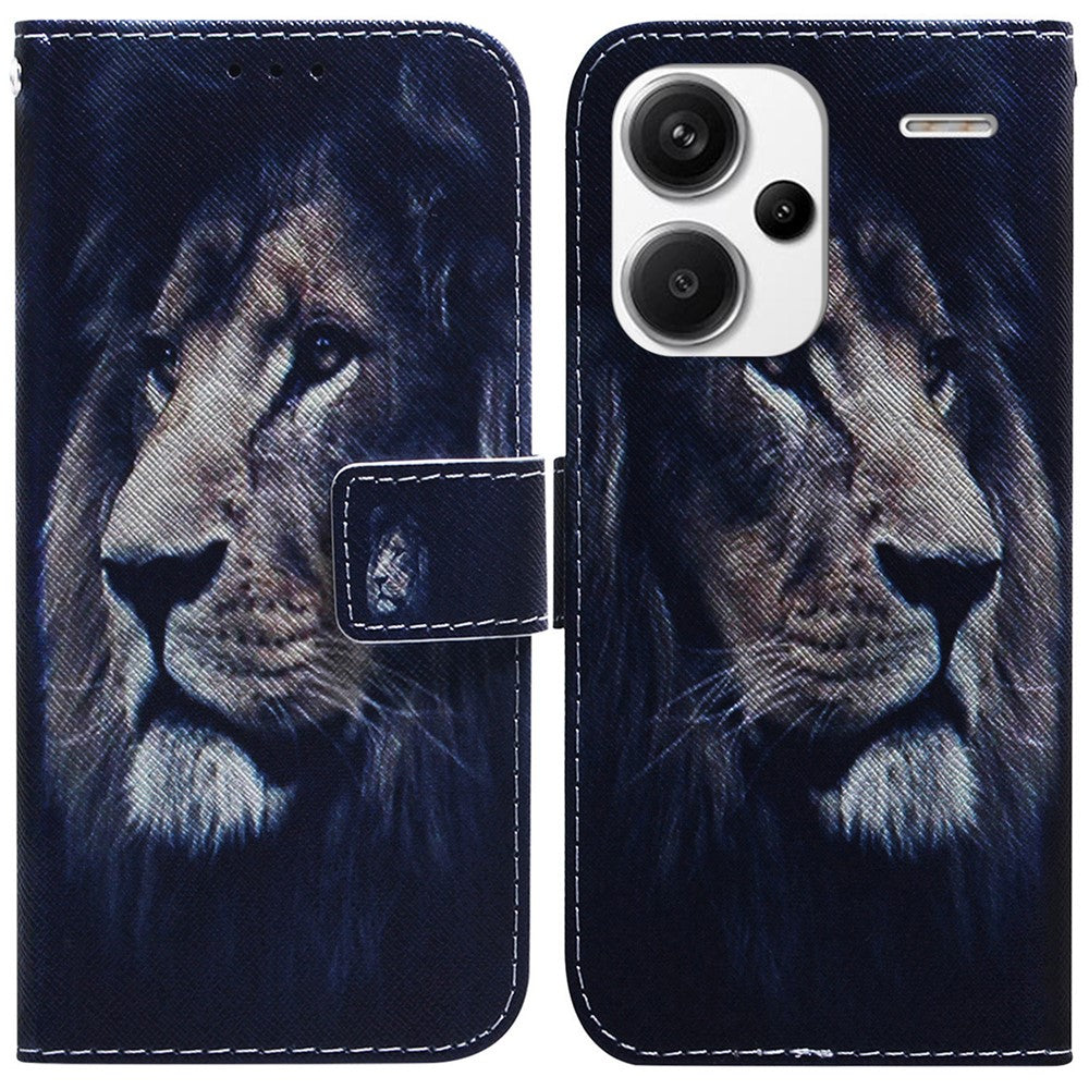 For Xiaomi Redmi Note 13 Pro+ 5G Flip Phone Cover Pattern Print Wallet Case