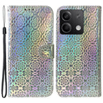 For Xiaomi Redmi Note 13 5G / Redmi Note 13 5G (China) Magnetic Phone Case Dazzling Flower Card Slots Cover