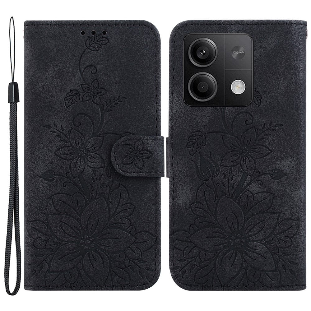For Xiaomi Redmi Note 13 5G / Note 13 5G (China) Flower Leather Case Wallet Cover