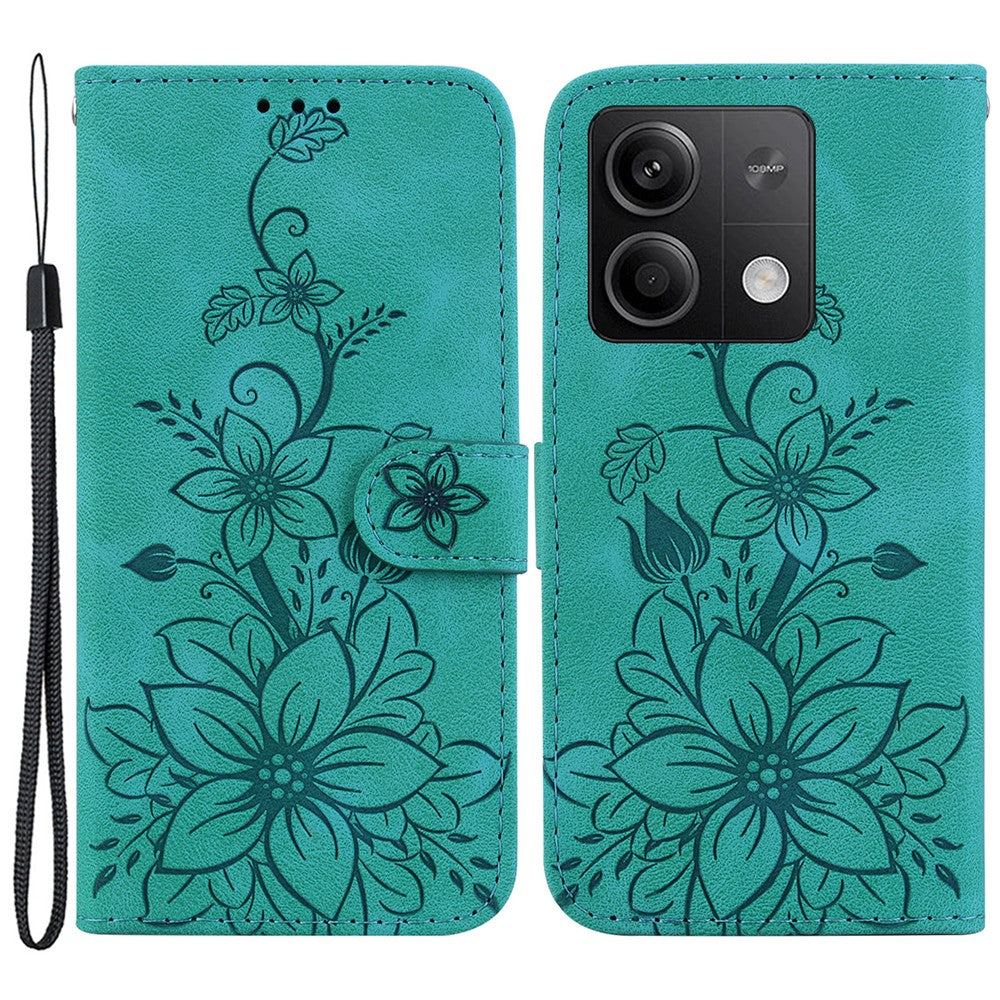 For Xiaomi Redmi Note 13 5G / Note 13 5G (China) Flower Leather Case Wallet Cover