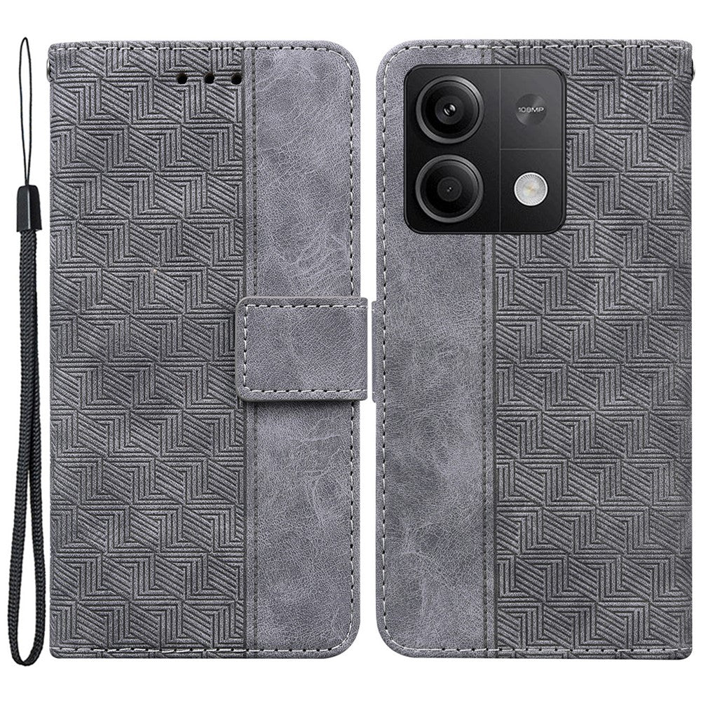 For Xiaomi Redmi Note 13 5G / Note 13 5G (China) Case Geometry Pattern Leather Cover Wallet