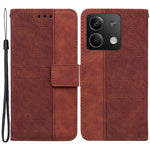 For Xiaomi Redmi Note 13 5G / Note 13 5G (China) Case Geometry Pattern Leather Cover Wallet