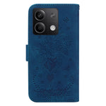 Xiaomi Redmi Note 13 5G / 13 5G (Kina) Fodral Rosa Fjäril Präglat Korthållare mobilskal