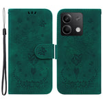 Xiaomi Redmi Note 13 5G / 13 5G (Kina) Fodral Rosa Fjäril Präglat Korthållare mobilskal