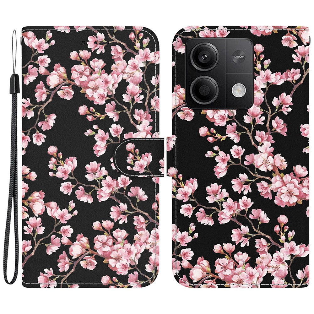 For Xiaomi Redmi Note 13 5G Leather Case Pattern Printing Wallet Cover