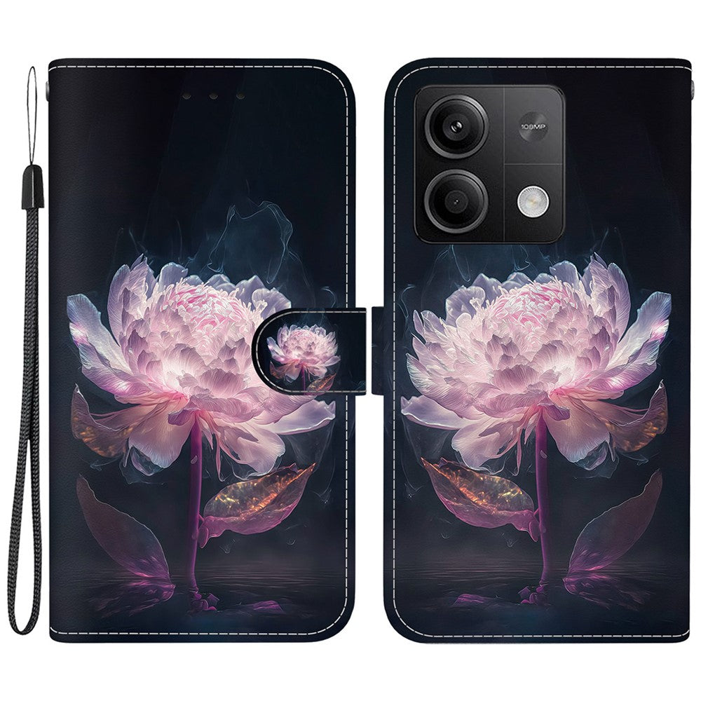 For Xiaomi Redmi Note 13 5G Leather Case Pattern Printing Wallet Cover