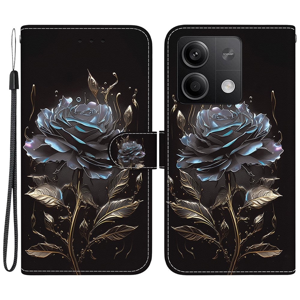 For Xiaomi Redmi Note 13 5G Leather Case Pattern Printing Wallet Cover
