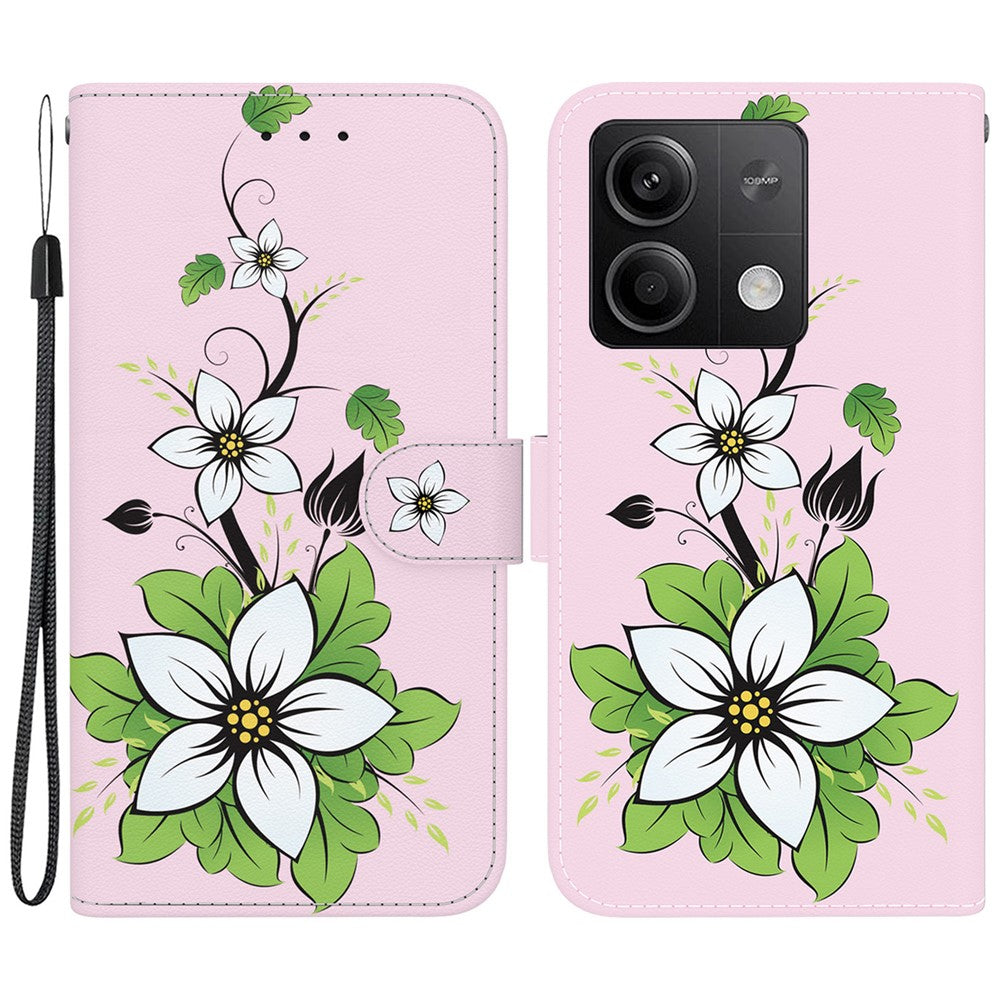 For Xiaomi Redmi Note 13 5G Leather Case Pattern Printing Wallet Cover