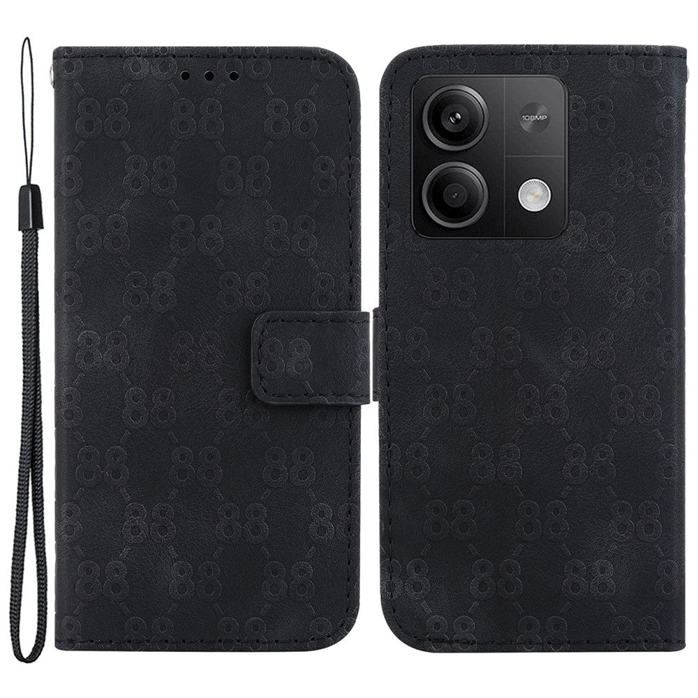 For Xiaomi Redmi Note 13 5G / Note 13 5G (China) Leather Case Double 8-Shape Phone Cover