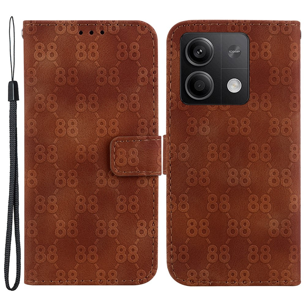 Xiaomi Redmi Note 13 5G / Note 13 5G (Kina) Läderfodral Dubbelt 8-formigt mobilfodral