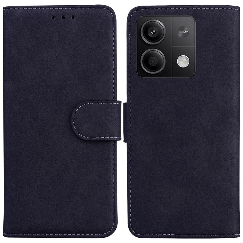 For Xiaomi Redmi Note 13 5G / Note 13 5G (China) Leather Case Solid Color Wallet Flip Cover