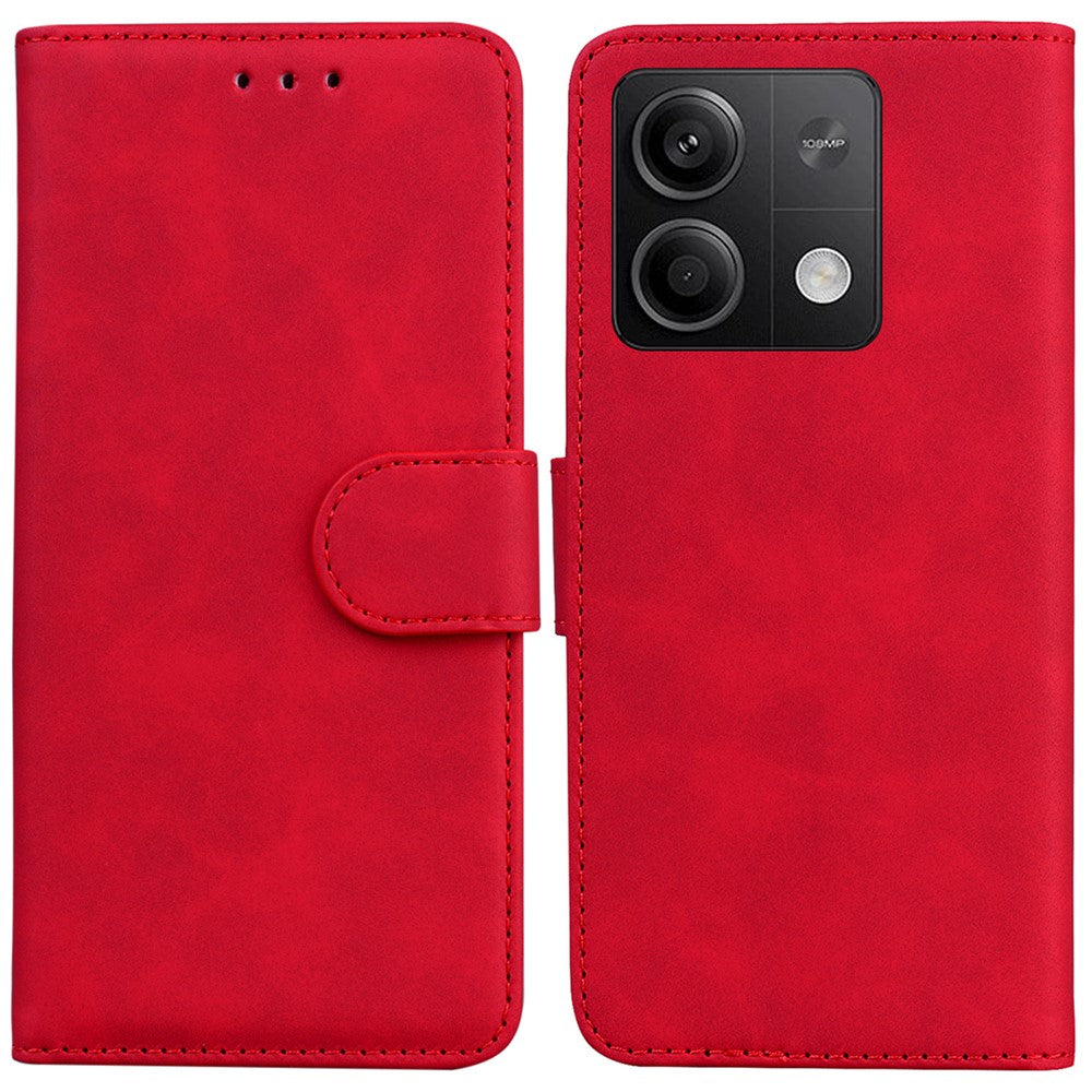 For Xiaomi Redmi Note 13 5G / Note 13 5G (China) Leather Case Solid Color Wallet Flip Cover