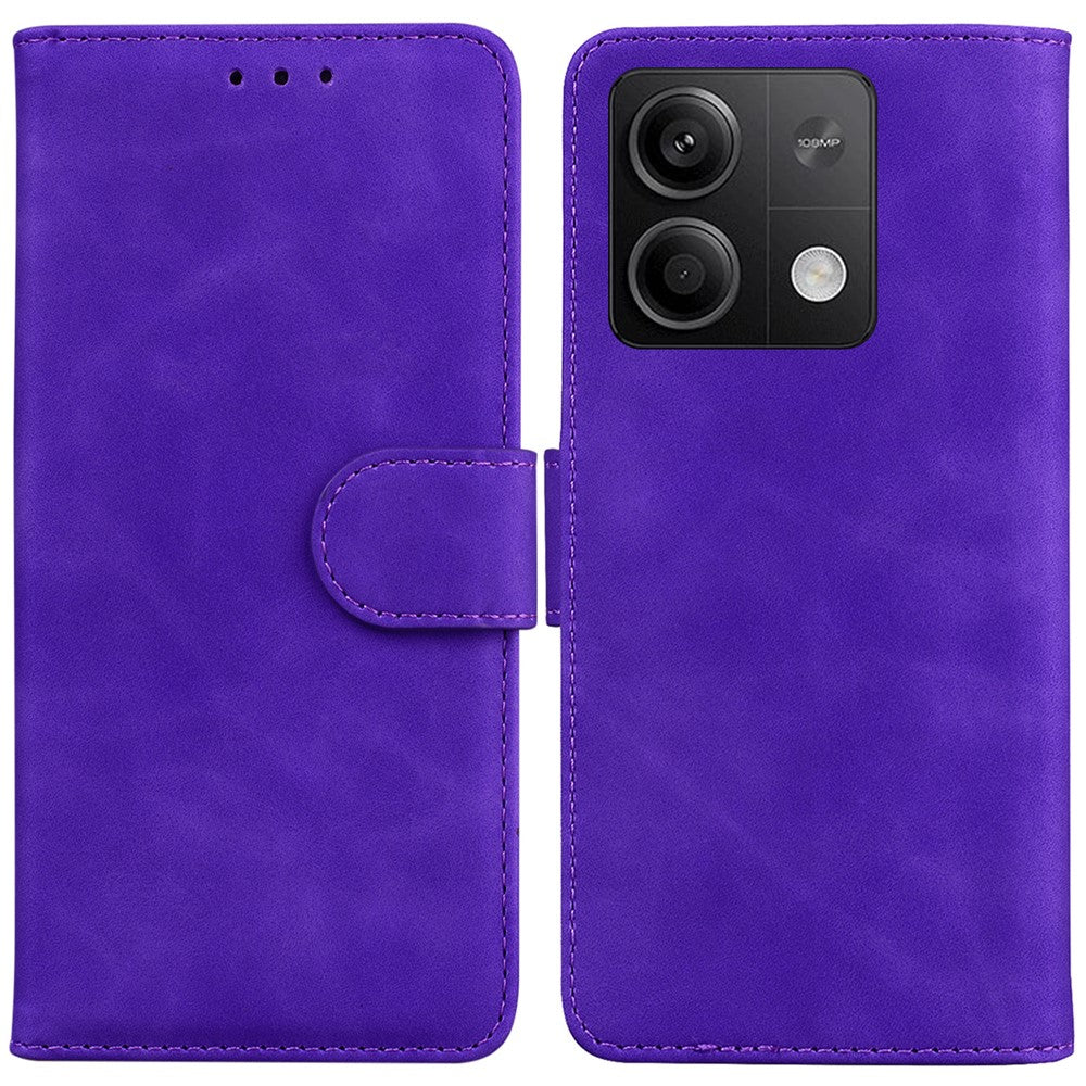For Xiaomi Redmi Note 13 5G / Note 13 5G (China) Leather Case Solid Color Wallet Flip Cover