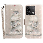 For Xiaomi Redmi Note 13 5G / Note 13 5G (China) Case 3D Pattern Print Leather Cover with Strap