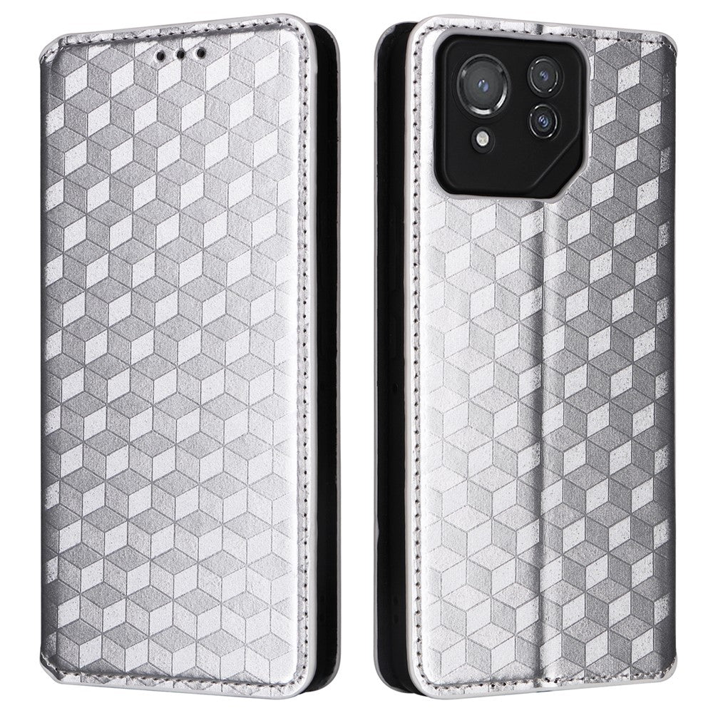For Asus ROG Phone 8 Pro 5G / 8 5G Wallet Case Leather Magnetic Auto Closing Imprint Cover