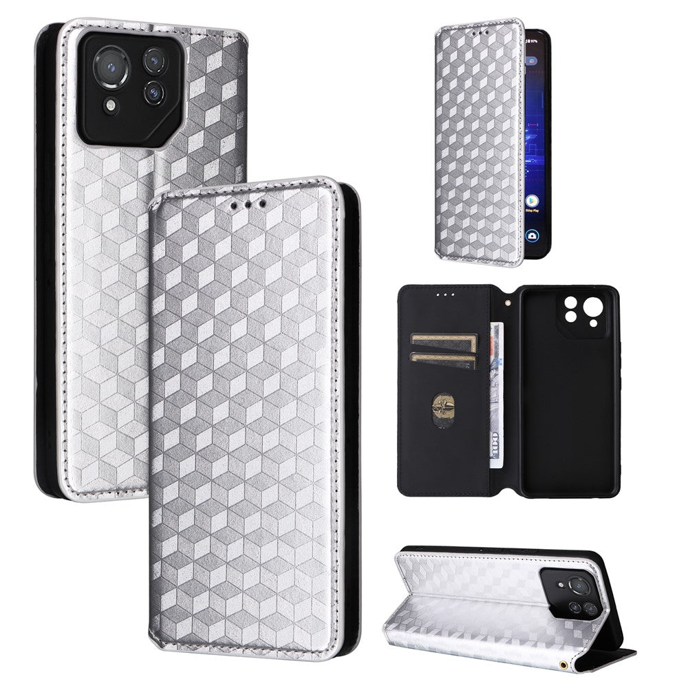 For Asus ROG Phone 8 Pro 5G / 8 5G Wallet Case Leather Magnetic Auto Closing Imprint Cover